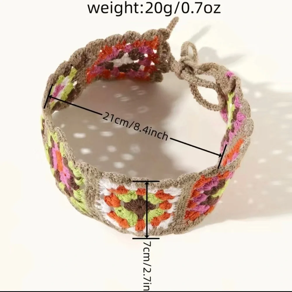 NIB Multicolored Crocheted Headband